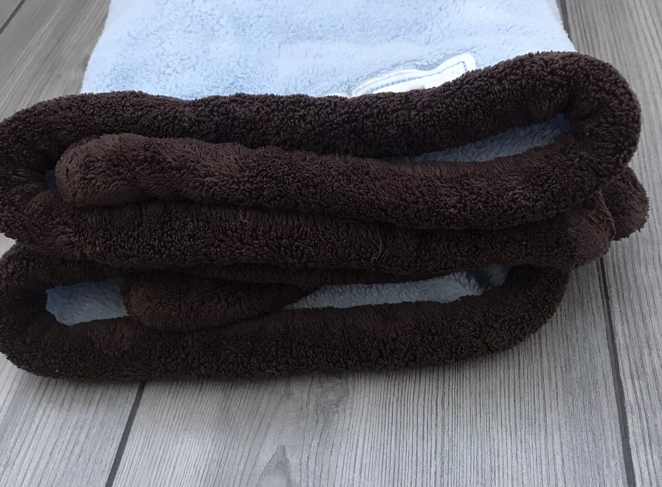 Raro Difícil de Encontrar Kidsline 3 Cuadrados Acolchados Manta Azul Velero Coche Avión Lovey R4 Foto 3 de 4