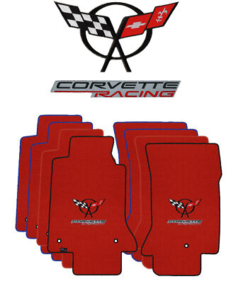 Lloyd Velourtex Front Row Carpet Floor Mat for 97-04 Corvette (#L3320) Torch Red