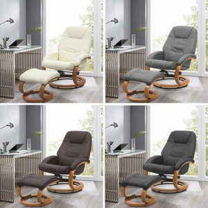 Padded Leather Swivel Recliner Armchair Accent Sofa Tv Chair Living Room W Stool Padded Leather Swivel Recliner Armchair, Swivel Armchair For Living Room
