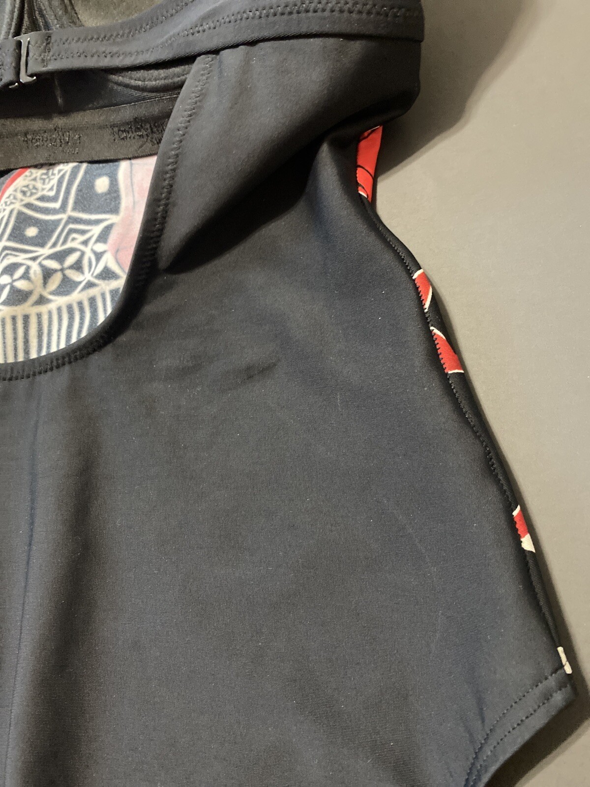 Fantasizer Swimsuit Bathing Suit Shapes Slims Great Coverage Black Red