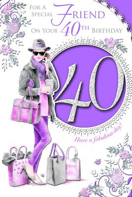 Für eine besondere Freundin zum 40. Geburtstag weibliche Promi-Stil Karte