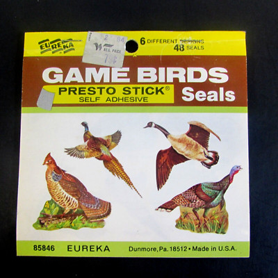 EUREKA   2 PACKS  GAME BIRDS SEALS  -  DUNMORE,  PA.