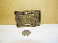 1980 Iowa Mennonite Relief Sale Belt Buckle 1st Annual