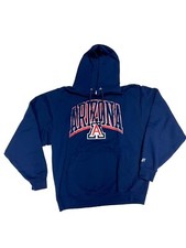 Arizona Wildcats Russell Hooded Sweatshirt, Large, Navy Blue, Nice