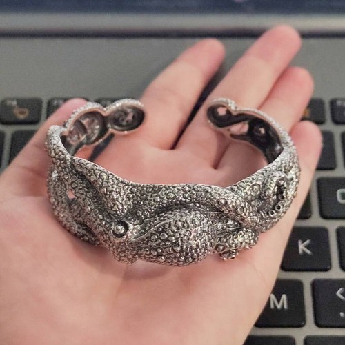 Big Octopus Monster Bangle 92.5 Sterling Silver Bracelet Jewelry Accessories - Picture 7 of 8