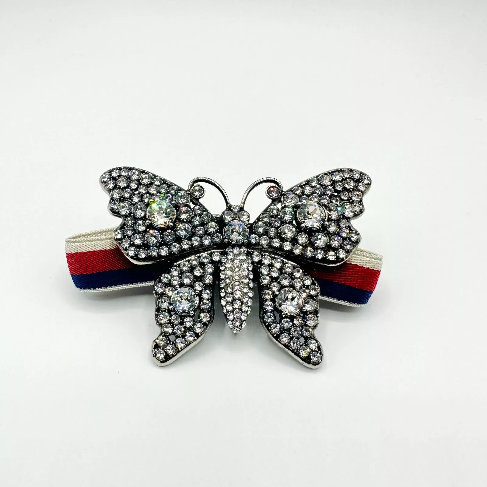 Nouveau bracelet bracelet papillon cristal argenté Gucci 504656 8518