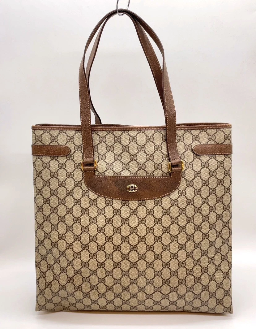 Gucci GG Supreme Tote PVC Exterior Bags & Handbags for Women for