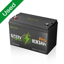 GreenOE 12V 100Ah LiFePO4 Battery Group 31 With Built-in 100A BMS Used