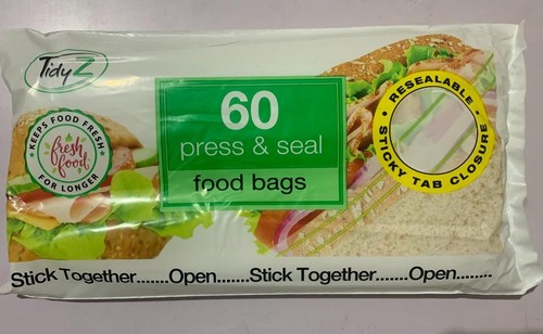 Food Bags Tie handle Fridge Freezer Bags Zip Lock Sandwich bags Resealable bags - Picture 8 of 19