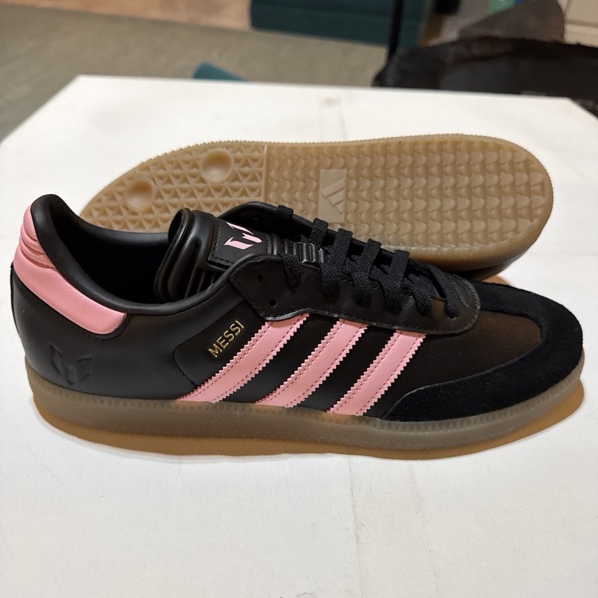 adidas gazelle silver green womens Adidas Men's Samba Inter Miami CF Indoor Soccer Shoes
