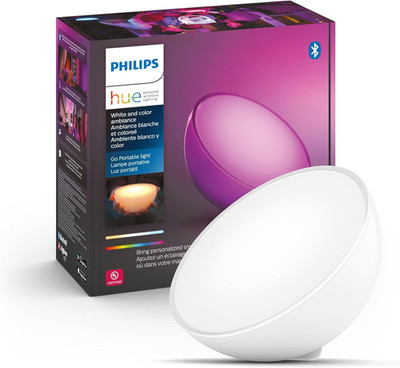Philips Hue Go Smart Portable Dimmable Table Lamp, White - White and Color Ambia