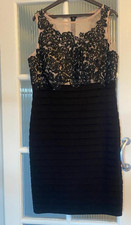 PROM DRESS SZE 8 by JOANNA CHEN CUPS PREFORMED LACE TOP ORNAMENTED MIDI