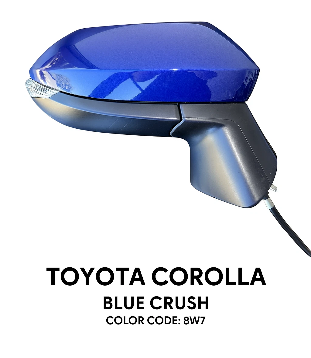 NEW BLUE CRUSH Mirror fits 20-22 COROLLA SEDAN Passenger RH Power Heat Signal