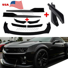 For Chevy Camaro Front Bumper Lip Chin Spoiler Body Kit Splitter Side Skirt