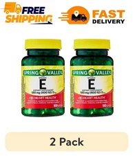 Spring Valley Vitamin E Supplement 400IU Twin Pack, 200 Softgel Capsules