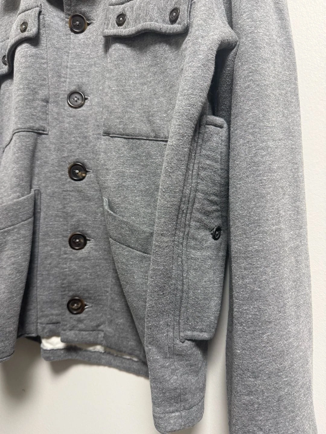 WvG Wolf vs GOAT Grey Knit Field Jacket image 10