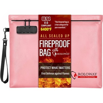 Fireproof Document Bag (14.5 x 11.5 inch), 6400  Fireproof Money Bag with Zip...