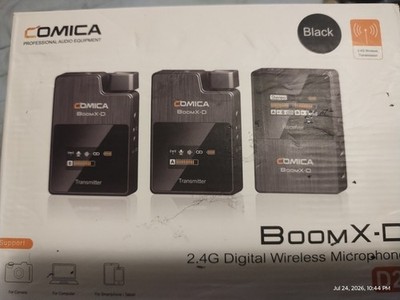 Comica Boom X-D2 (2TX+RX) 2.4G Digital Wireless Microphone - Black New Open Box