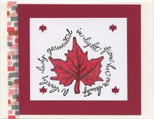 Autumn Leaf Poem Blank Handmade Cards SET of 4 97
