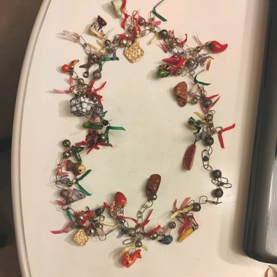 Vintage Mexican Folk Art Story Telling Necklace