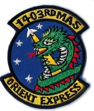 PATCH USAF 1403RD MILITARY AIRLIFT SQ MAS YOKOTA AB JAPAN     AS-16