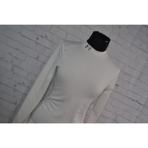 Nike Gym Shirt Mock Turtleneck White Dri-Fit Performance Girls Size YXL