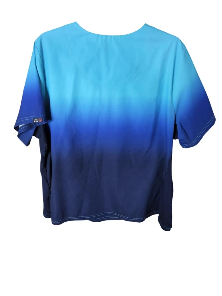 Womens Koi Multicolor Pullover 100% Polyester Nursing Scrubs - Image 2 of 3