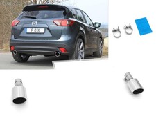 Fox Edelstahl Endrohrsatz zum Anschrauben (Øinnen 54mm) Mazda CX-5 je 100mm