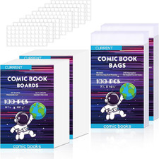 200 Pack Current Comic Book Bags and Boards, Thick Acid-Free Comic Books