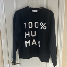 Everlane 100 Human Crew Neck Sweatshirt Pullover Top Black Size Small, NWOT