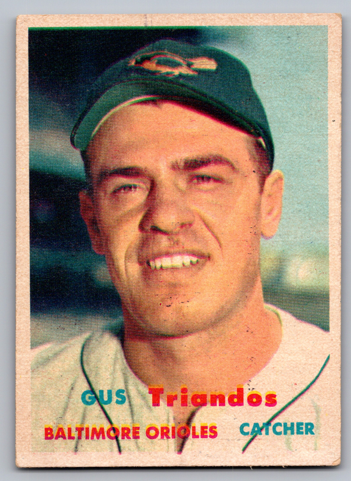 1957 TOPPS #156 GUS TRIANDOS ORIOLES