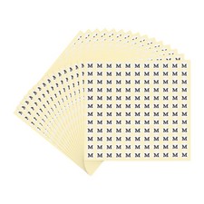 15 Sheets/1980Pcs Alphabet Stickers Letter m Self-Adhesive 0.5" Round Label