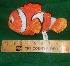 Disney Finding Nemo Dory Clown Fish Orange White Plush Stuffed Animal 9 in Long