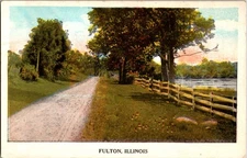 Fulton Illinois IL : ROAD SCENE d/13 BC5157
