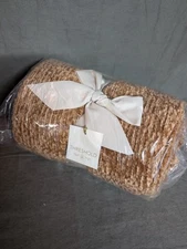 Threshold 50 in X 60 in Chenille Throw Blanket -Brown