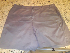PGA TOUR Men's Gray Golf Shorts 50 Big And Tall Fit Flat Front