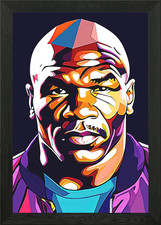 mike tyson Framed Wall Art Poster Canvas Print Picture