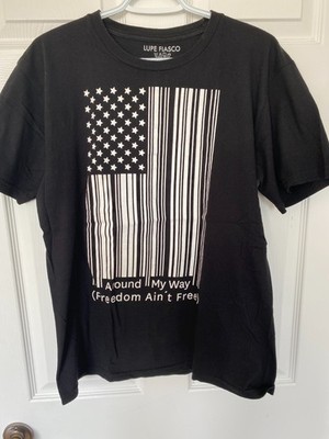 Lupe Fiasco ''Around My Way'' Barcode Flag Graphic Tee - Black - Size M