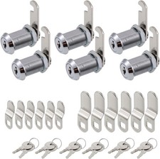 Keyed Alike Cam Locks for Cabinets, Drawers, and Toolboxes-4/6 Pack