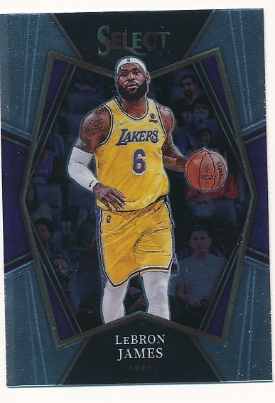 LEBRON JAMES 2021-22 PANINI SELECT PREMIER LEVEL #195 LOS ANGELES LAKERS MINT A