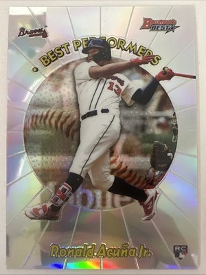 2018 Topps Bowmans Best Performers Ronald Acuna Jr. #98BP-RAJ RC Refrac. Braves