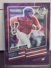 Grady Nelson 2026 Panini Stars & Stripes Prizm USA Baseball Purple /199 #72