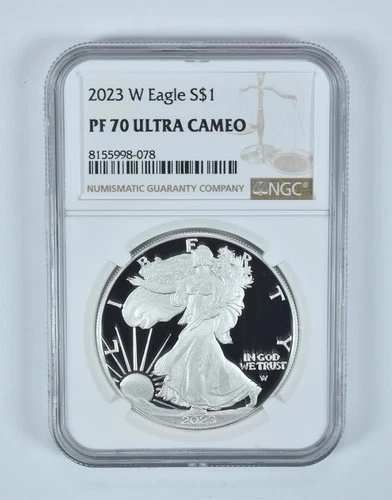 2023-W American Silver Eagle PF70 UCAM NGC Brown Label *2327
