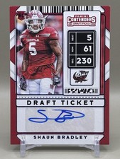 2020 Contenders Draft Picks Shaun Bradley Draft Ticket Blue Foil Auto - Temple