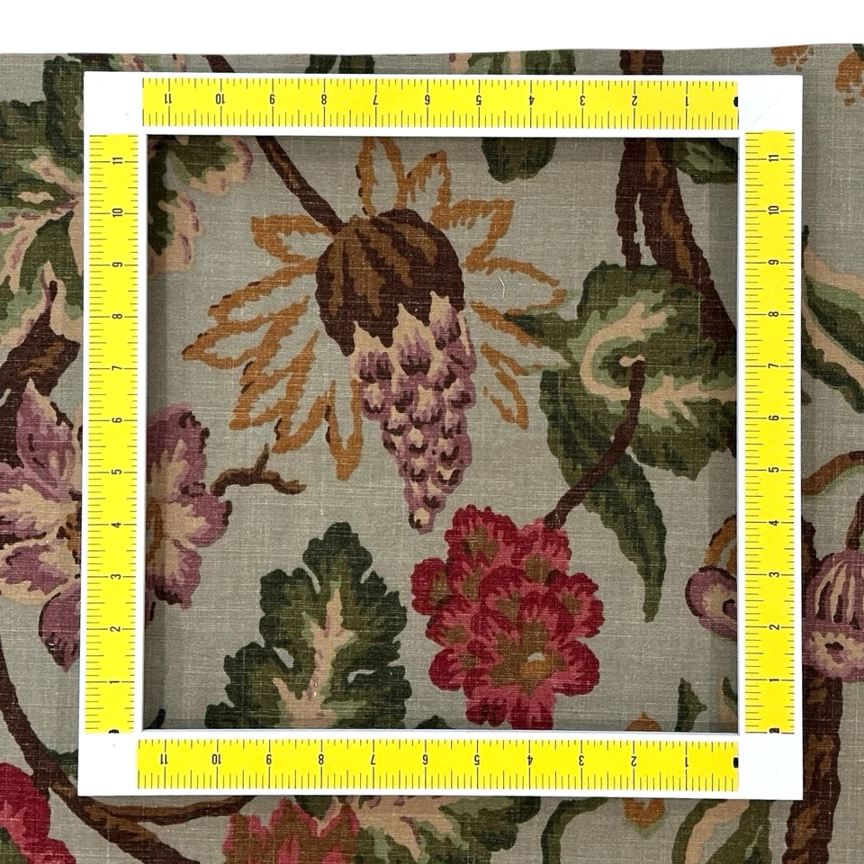 Thibaut Wenzel Floral Fabric Sage Green Large Flowers Jacobean Vine 45"L x 25"W - Image 3 of 4