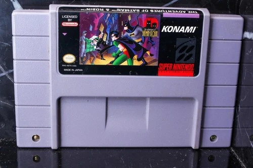SNES Super Nintendo The Adventures of Batman and Robin Game Cartridge Konami