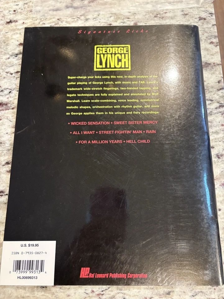 George Lynch Signature Licks - Ultra Rare - Guitar Tablature Book No CD - Image 2 of 3