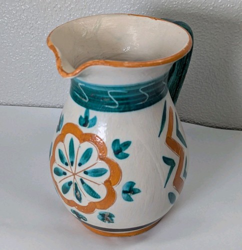 Keramik Italien Italien Weinkrug Souvenir Lava Maho Blumengesicht Vintage 20. Jh.