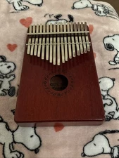 Gecko Kalimba Professional 17-Key Thumb Piano, Solid Mahogany Wood