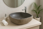 Sink IN Natural Stone Mens Support 50x41x15 CM Artisan Single, inside Leg